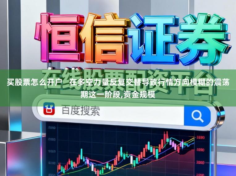 买股票怎么开户   在多空力量反复交替导致行情方向模糊的震荡期这一阶段,资金规模